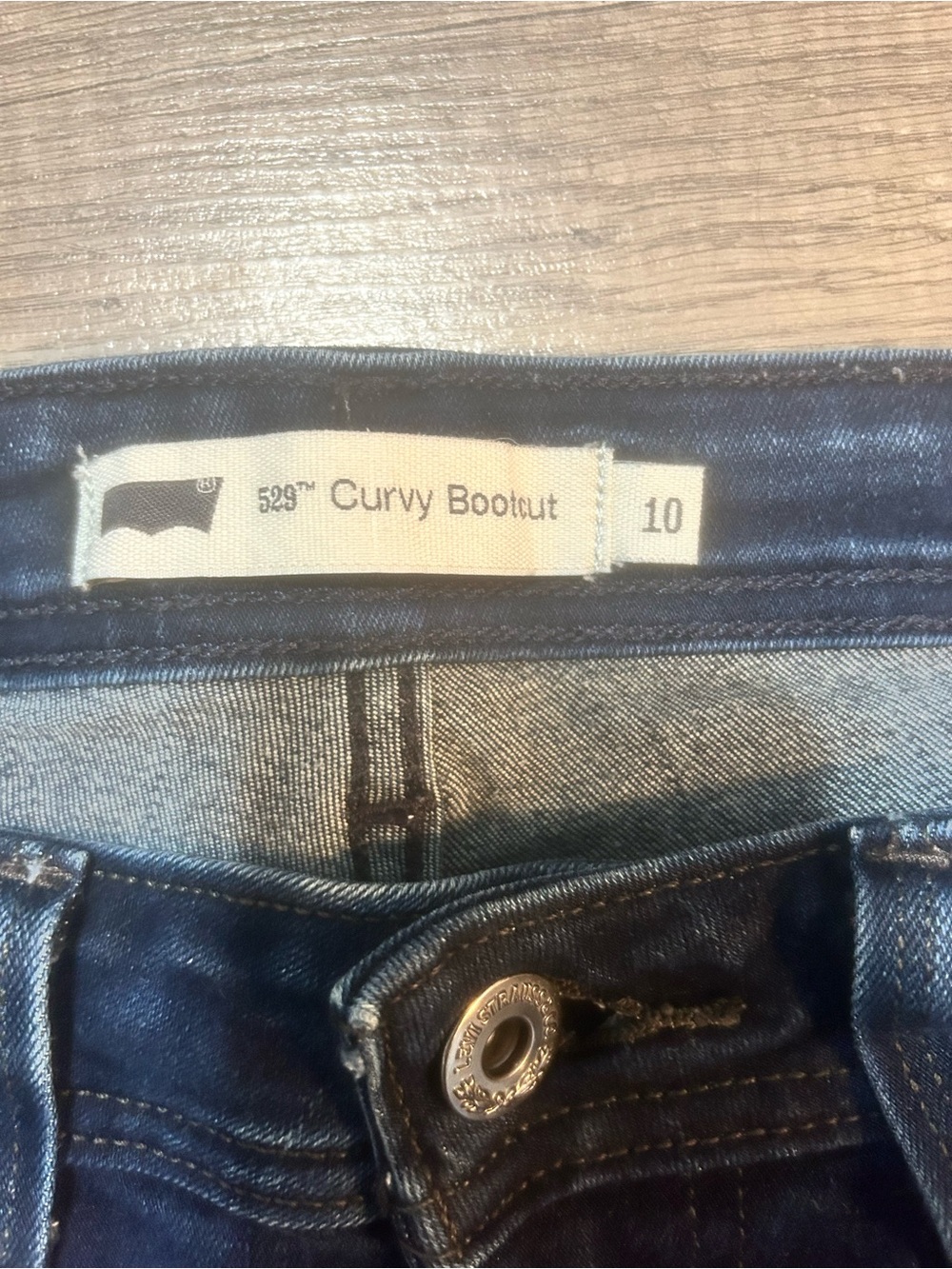 Levi's Dark Blue 529 Curvy Bootcut Jeans Size 10 - Picture 3 of 8